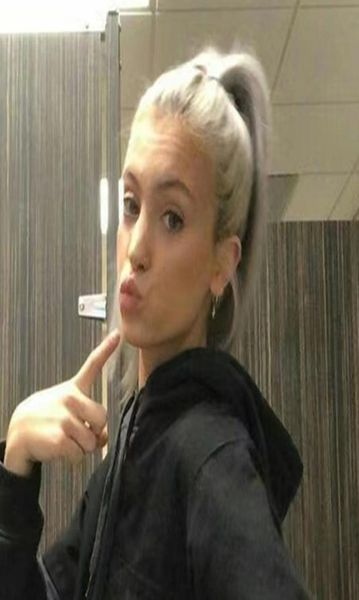 

salt and pepper grey ponytail hair extension real shake going kinky straight puff bun updo human hair ponytails 120g 140g 100g3966046, Black