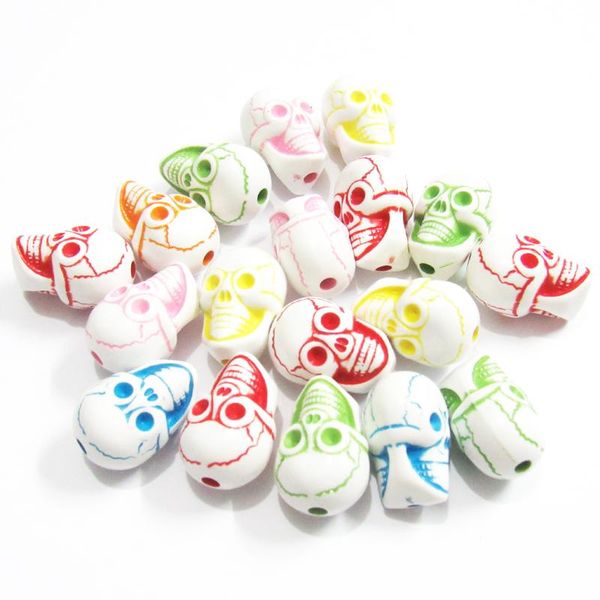

crystal 20mmx14mm acrylic skull beads for chunky fashion halloween jewelry