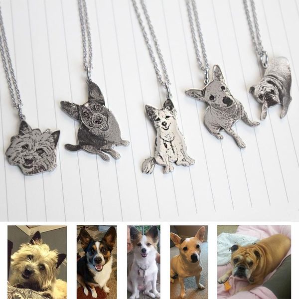 

necklaces personalized custom animal p necklace for men women stainless steel custom name pendant necklaces jewelry birthday gift, Silver