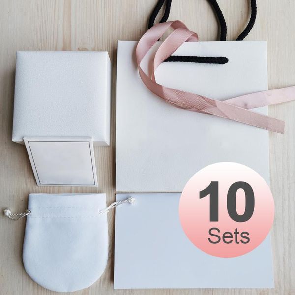 

boxes ale 10 bracelet 16 ring gift jewelry box sets bundle display packaging pouches bags to original necklace earring charm bead, Black;white