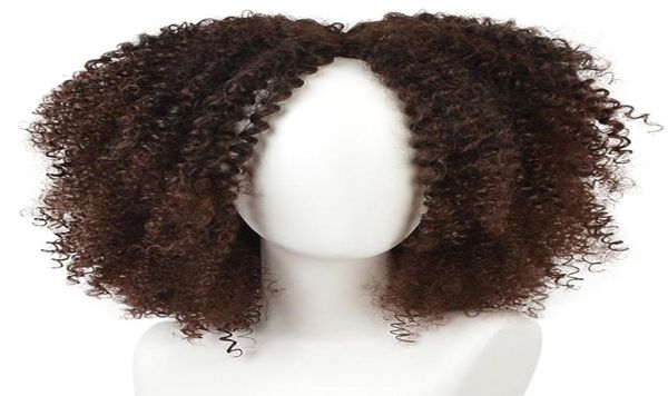 

short afro kinky curly hair wigs for black african american women natural brown costume synthetic wigs9414910