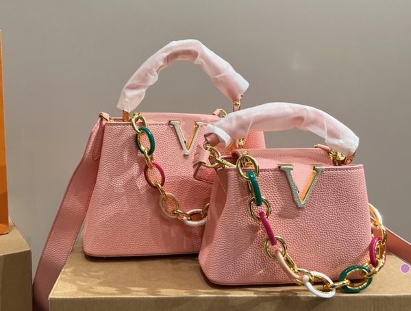 

designer women capucines bb bag evening handbag genuine leather handle handbags shoulder tote purse crossbody mini mm black pink wallet chai