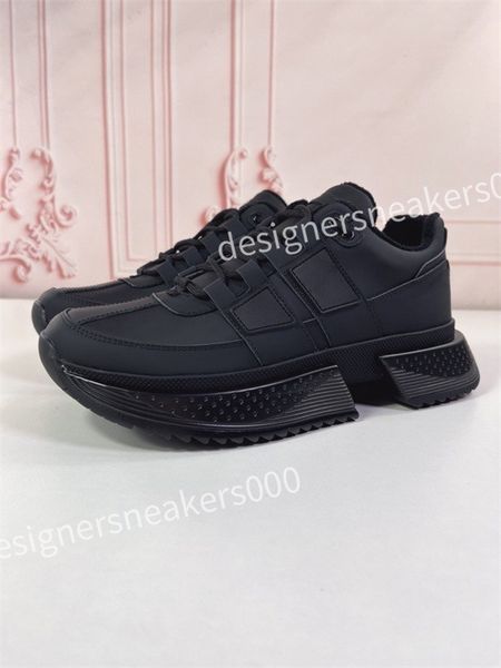 

new luxurys designer casual shoes print trainer mens vintage trainers sneakers women fashion shoe lace-up platform sneaker, Black