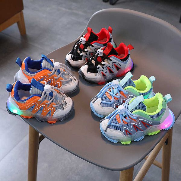 

athletic outdoor 2022 new lighted sneakers glowing shoes for kid baby led shoes children glowing fashion sports shoes girls boys footwear f0, Black