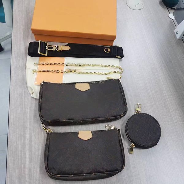 

light designer bag chain strap purse leather bags messenger bag women handbags shoulder crossbody the tote bag wallet classic makeup 3piece
