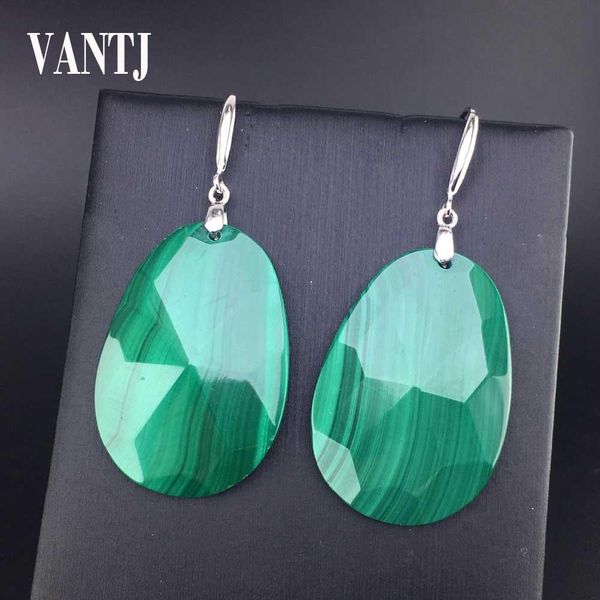 

knot vantj natural malachite earrings sterling 925 silver big stonte water drop crystal fine jewelry for woman lady man party gift