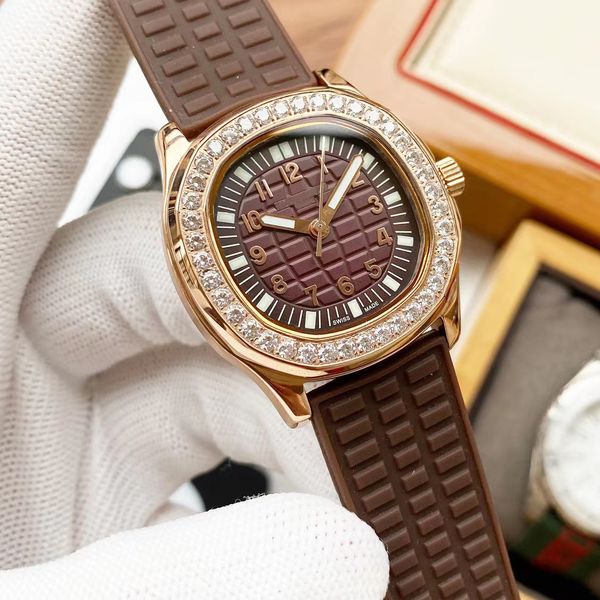 

women watch designer watches luxury mechanical hand-winding automatic watches, Slivery;brown