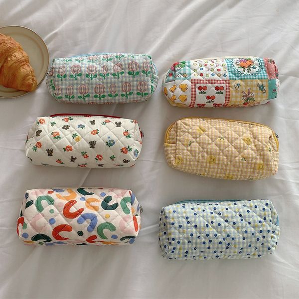

cosmetic bags cases kawaii floral travel lipstick coin purse storage bag cute makeup handbags women wallet pencil case organizer pouch 23052