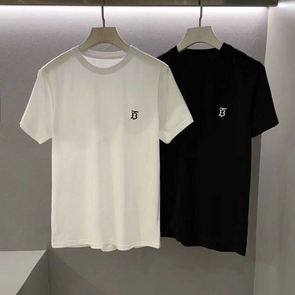 

designer shirt summer mens t women fashion clothes casual brand black and white shirts luxury embroidery short sleeve round neck clothing, White;black