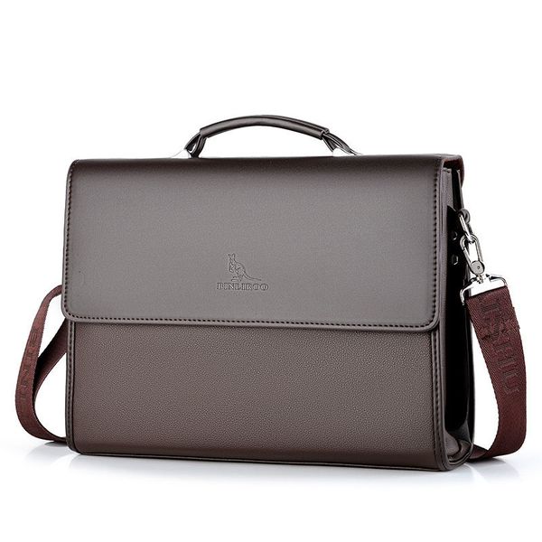 

briefcases men's business briefcase brand crossbody bag pu leather shoulder bag men's handle computer bag 230520