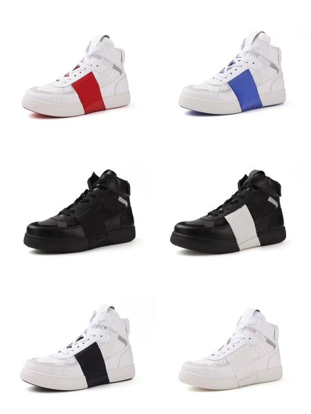 

casual shoes vt designers women trainers sneakers men outdoor walking luxurys with bands platform lace-up leather sports leisure 9 colors, Black