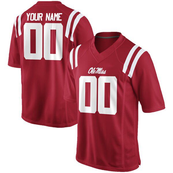 

custom ole miss rebels jerseys customize men college white blue red us flag fashion size american football wear stitched jersey, Black