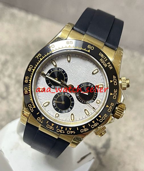 

bp maker mens watches 40mm 116518 126518 meteorite dial ceramic bezel 7750 automatic movement working chronograph rubber strap sapphire spor, Slivery;brown