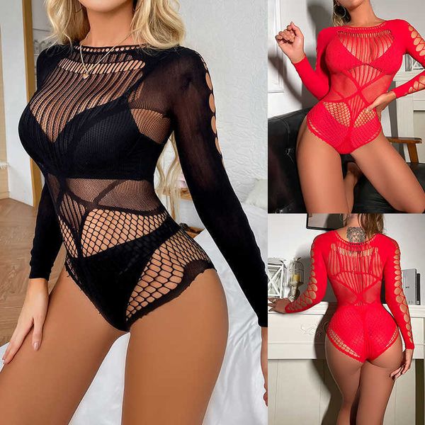 

new exotic lingerie sets women fishnet hollow out stripe bra see through underwear costumes babydolls, Red;black