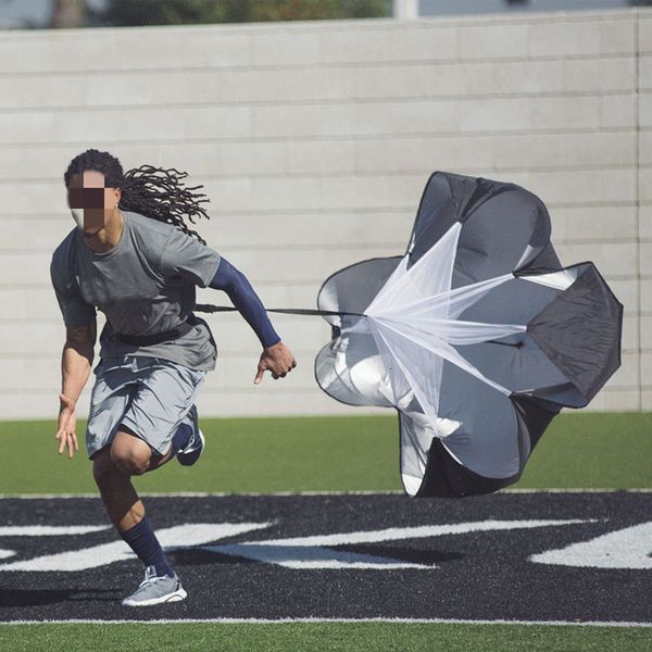 

sports gloves soccer speed parachute strength training umbrella football basketball running exerciser resistance bands drag parachutes 23052, Black
