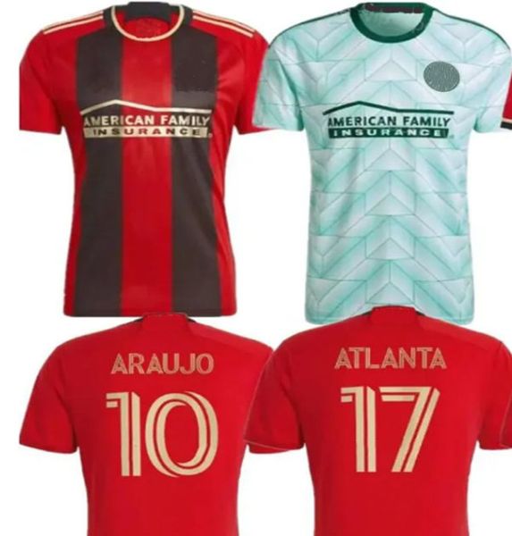 

23 24 atlantas martinez united fc soccer jerseys mls 2023 maillots de foot jerser barco robinson araujo almada men kits football shirts, Black;yellow