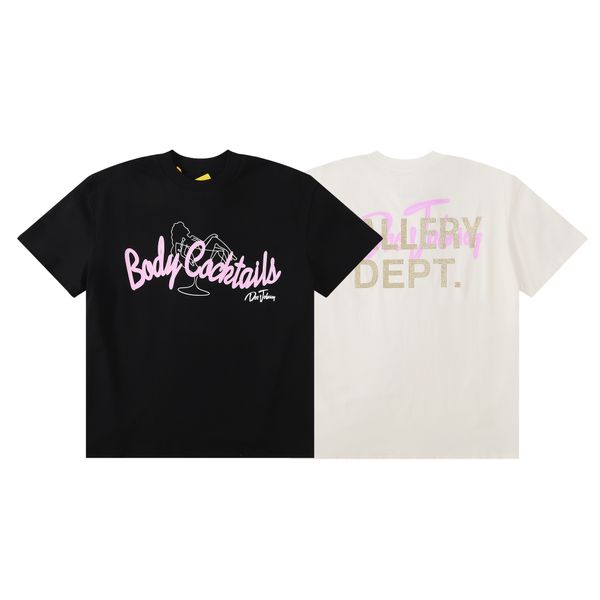 

23ss spring letter t shirt loose oversize hip hop short sleeve tees, Black;brown
