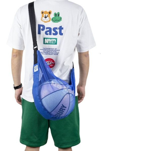 

other sporting goods outdoor ball bag oneshoulder diagonal student training sports basketball backpack multifunctional nylon storage net poc