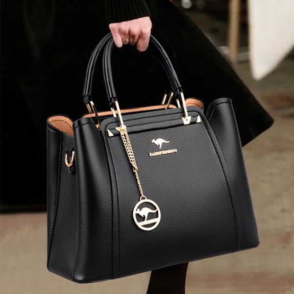 

waist bags women soft leather handbags luxury designer 3 layers shoulder crossbody ladies large capacity shopping brand messenger tote 23052