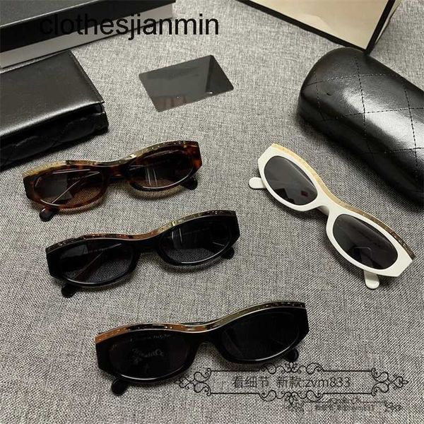 

2023 fashion sunglasses factory 85% retail xiaoxiangjia's new fashion in the same letter seri sunglass oval ch9112, White;black