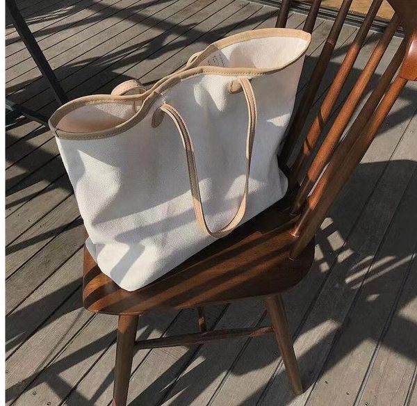 

fashionable women's pu leather bag, large canvas handbag, shopping bag with small bag, brown garbage bag, internet red, the same essent