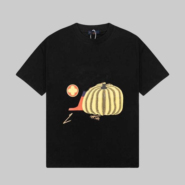 

oversize t shirt men women sweatshirt designer t shirts round neck pullover tee loose short sleeved tshirt mens cotton tshirts pumpkin print, White;black