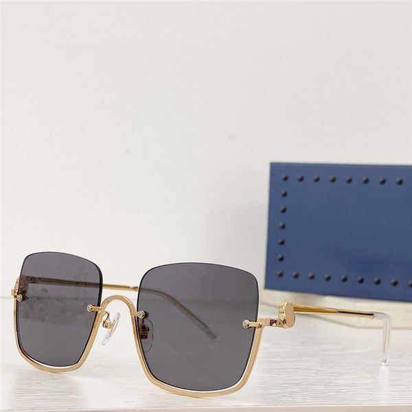 

new fashion design men and women sunglasses 1279s square metal half frame avant-garde modern style simple outdoor uv400 protection glasses