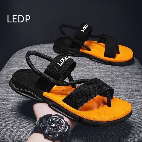 

sandals mens summer fashion and comfort explosive style flat trend handsome shoes selling handmade 230520, Black