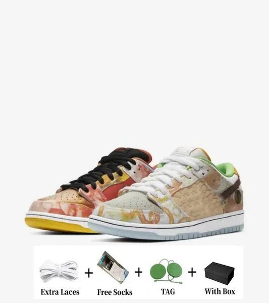 

with box shoes dk low street hawker flat metallic copper men women outdoor sports snkrs original fast delivery sneakers size eur36-46