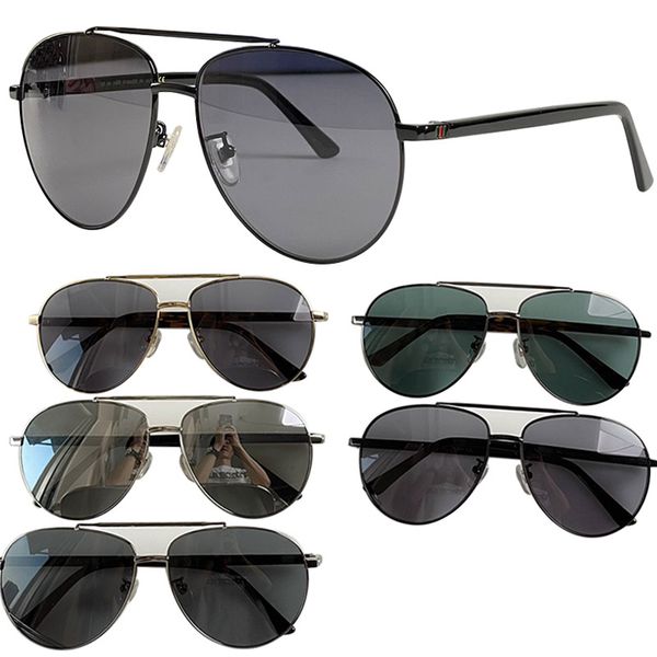 

mens metal frame sunglasses gg0043sa titanium alloy round mens sunglasses classic luxury business glasses, White;black