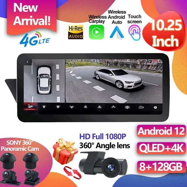 

for audi a4 a5 2007-2009 8 core android 12 system car radio mmi 2g wifi sim bt carplay dsp audio gps navi multimedia player-3