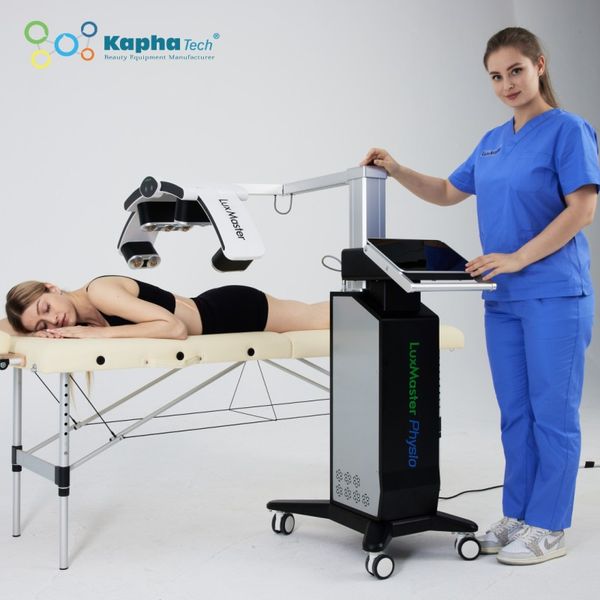 

10d low level laser therapy lllt luxmaster physio 405nm 635nm wavelength for pain relief arthritis tennis elbow medical device, Black