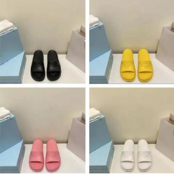 

summer luxury sandals designer women flip flops slipper fashion genuine leather slides metal chain ladies casual triangle sign sandal 35-41, Black