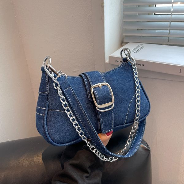 

waist bags ladies denim chain shoulder bag fashion trend messenger net red casual underarm womens 230520