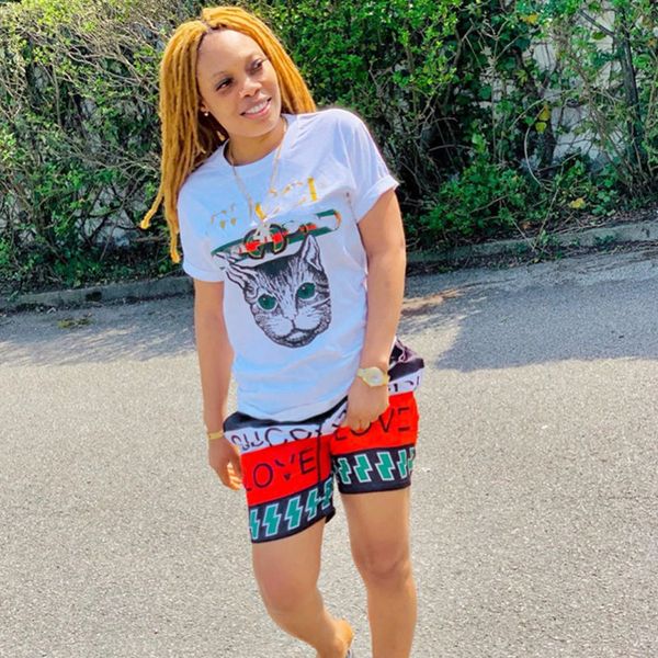 

2023 brand women letter tracksuits summer plus size s-3xl 2 piece set short sleeve t-shirt shorts fashion sports suit crew neck outfits pull, Gray