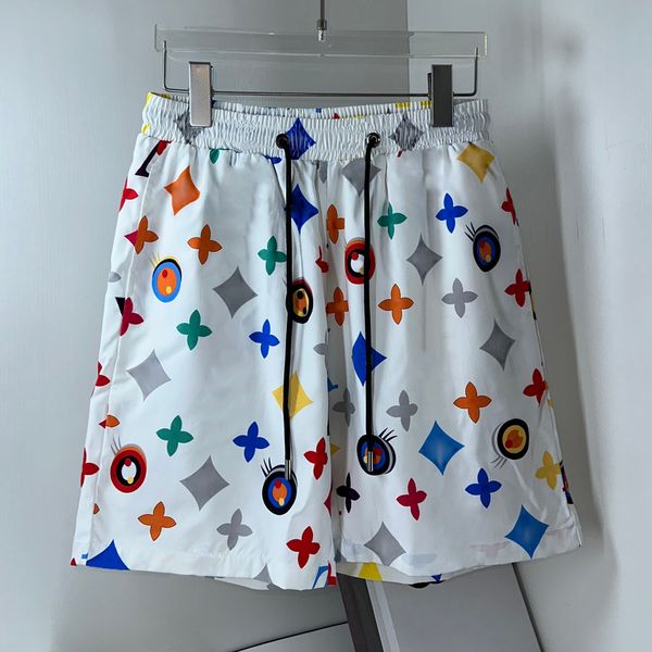

summer beach shorts men swimwear swim pants fashion casual sports running fitness seaside surf quick drying board shorts, White;black