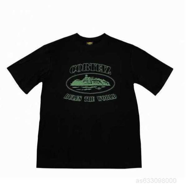 

23ss designer t shirt corteiz american street hip hop letter print short sleeve t-shirt men's fashion brand summer loose round neck hal, White;black