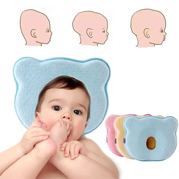 

baby pillow anti deviation flat head memory cotton shaped pillow newborn cotton core correction baby headrest