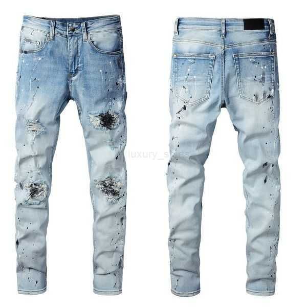 

purple women rock revival skinny designer jeans mens denim embroidery pants fashion holes trouser us size 28-40 hip hop distressed zipper tr, Blue