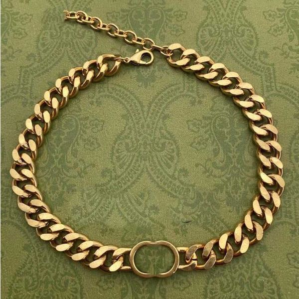 

designer gigh quality necklace cuban choker necklace collares punk vintage chunky chain men women fashion jewelry accessory party favors, Silver