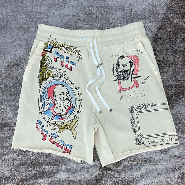 

men's shorts men sweatpants social club outfits hombre pant letter old man head print 230520, White;black