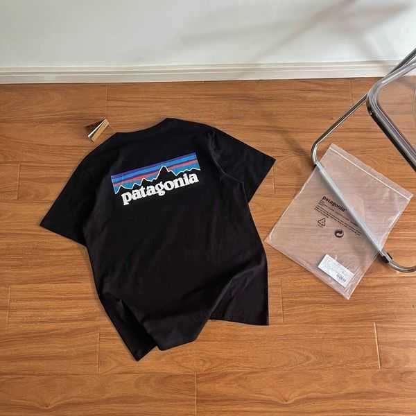 

mens t-shirts luxurys patagonias t-shirt american retro outdoor bata back sunset printing fast drying cotton couple 1 heum, White;black
