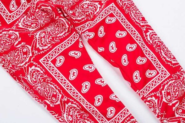 

men's pants wholesale-mens joggers sweatpants swag pantalones red blue bandana mens pants hip hop women trousers streetwear unisex, Black