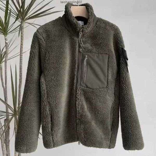 

men's jackets designer mens toney man stone jacket island coats winter thick long sleeve zipper hoodie lamb style outwear with gfg1, Black;brown
