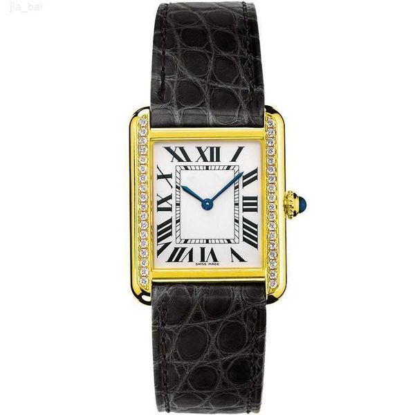

luxury fashion womens watches for small wrists tank watches for women mechanical diamond rose gold platinum rectangle watch stainless steel, Slivery;brown
