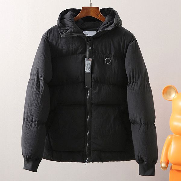 

new tone designer mens down coat classic and simple design with compass medal popular windproof and warm coat for women couples fashion down, Black