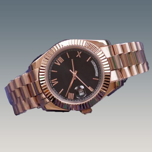 

automatic mens womens watch designer watches mechanical 41mm full stainless steel waterproof with box luminous sapphire business gold montre, Slivery;brown
