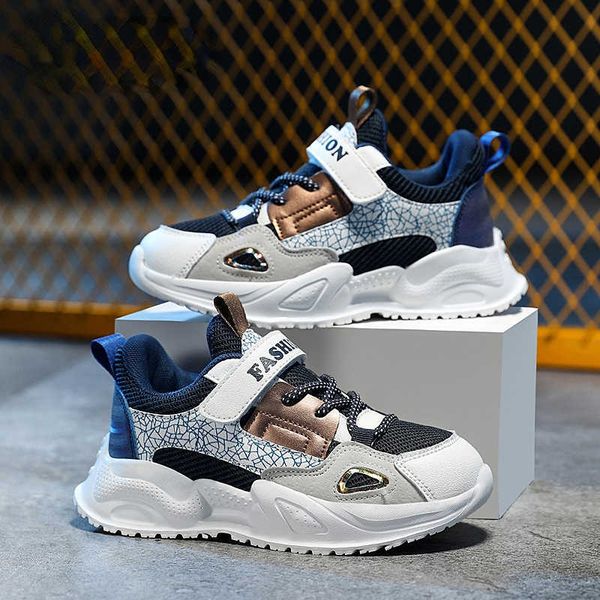 

athletic outdoor 2023 spring autumn children shoes breathable sneakers for boys lightweight kids shoes soft bottom running shoes aa230520, Black