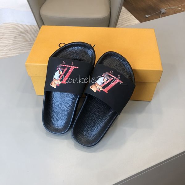 

summer kids sandals 2023 new genuine leather slippers for boys girls baby flip-flops children shoes high quality, Black;grey