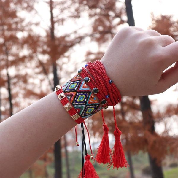 

bangle zhongvi seed beads bracelet for women jewellery colorful boho loom jewelry 2021 trendy miyuki friendship bracelets wholesale, Black